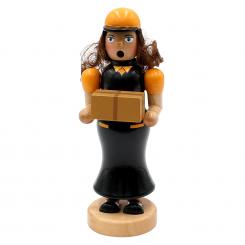 Räucherfigur "Feuerwehrmann" mit Feuerlöscher aus Holz 20cm 52 1789 